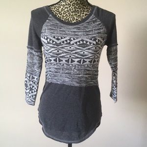 Grey Aztec lightweight sweatshirt